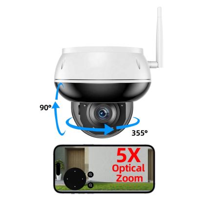 Immax NEO 07825L - Caméra extérieure intelligente Dôme 5MP 230V IP66 TUYA Wi-Fi