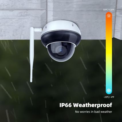 Immax NEO 07825L - Smarte Außenkamera mit DOME-Sensor, 5 MP, 230 V, IP66, TUYA, Wi‑Fi
