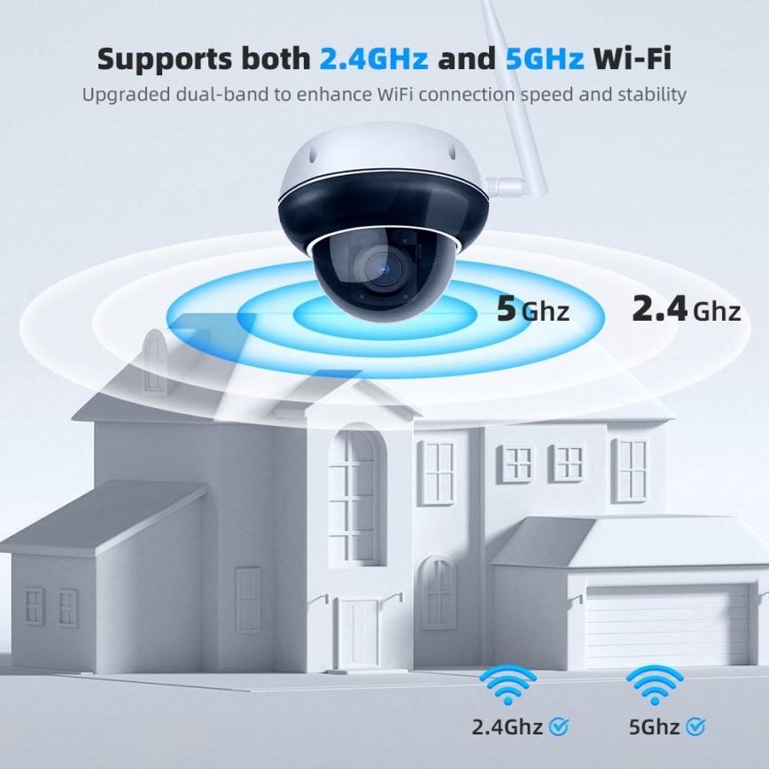Immax NEO 07825L - Telecamera esterna intelligente con sensore DOME 5MP 230V IP66 TUYA Wi-Fi