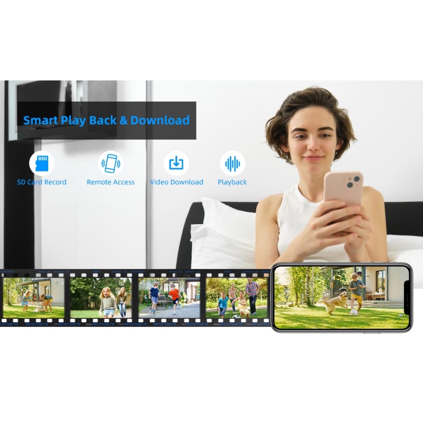Immax NEO 07825L - Telecamera esterna intelligente con sensore DOME 5MP 230V IP66 TUYA Wi-Fi