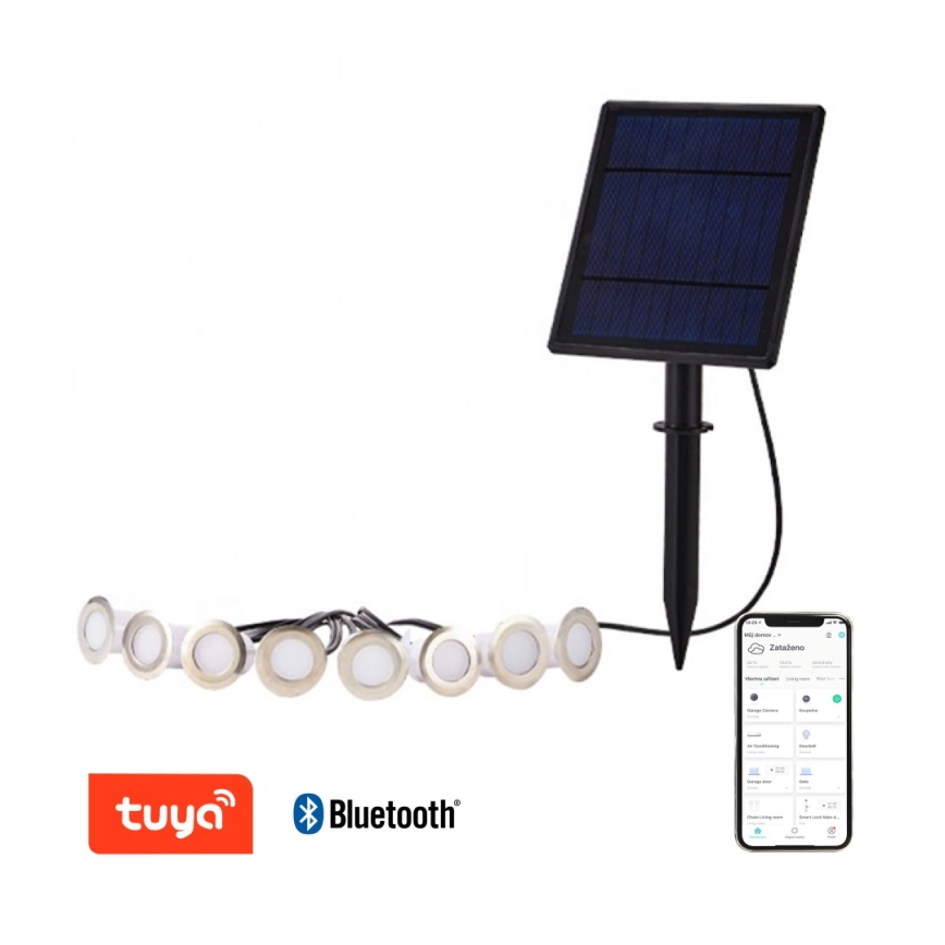 Immax NEO 07905L - LED RGB Luce solare dimmerabile ESTRELAS 8xLED/0,25W/5V IP65 Tuya