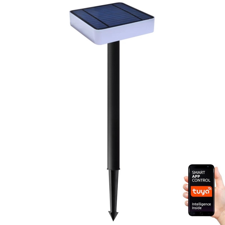 Immax NEO 07911L - Luminaire solaire RGB à intensité variable avec détecteur NEO LITE LED/1W/5V angulaire IP54 Tuya 1300 mAh