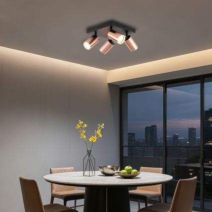 Immax NEO 08304L - Deckenspot PUNTO 4xGU10/9W/230V Roségold