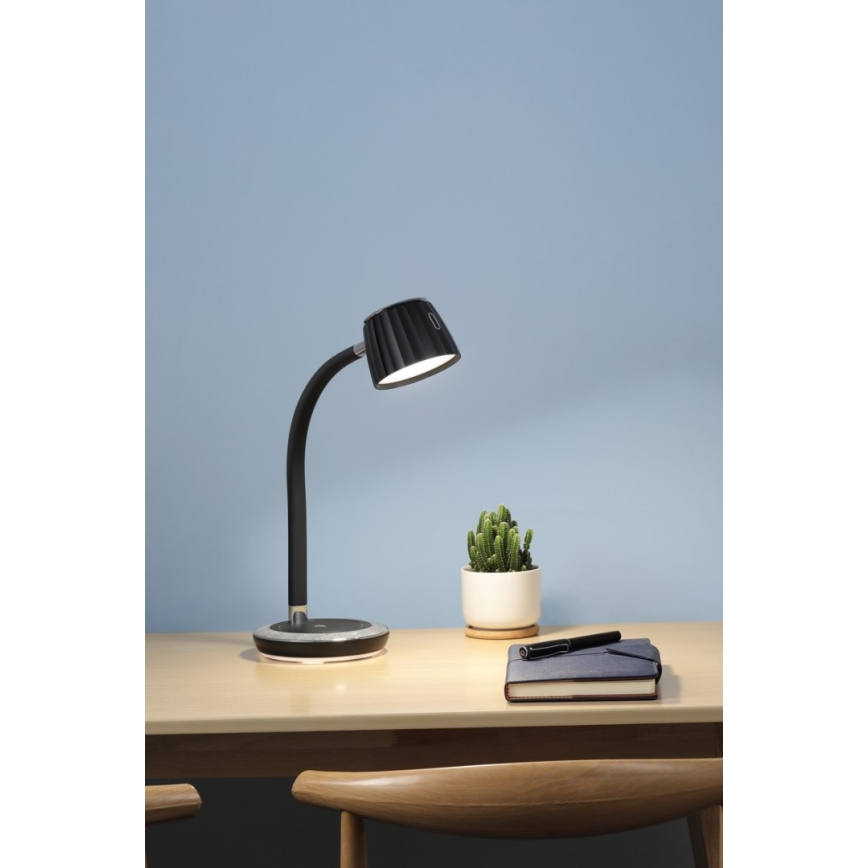 Immax NEO 08996L - Lampada da tavolo LED dimmerabile con ricarica wireless	 PERLA LED/1,5W + LED/6W/230V 3800-4300K