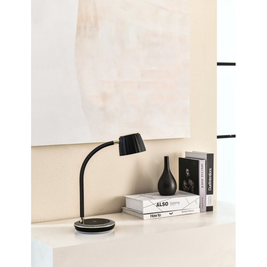 Immax NEO 08996L - Lampada da tavolo LED dimmerabile con ricarica wireless	 PERLA LED/1,5W + LED/6W/230V 3800-4300K
