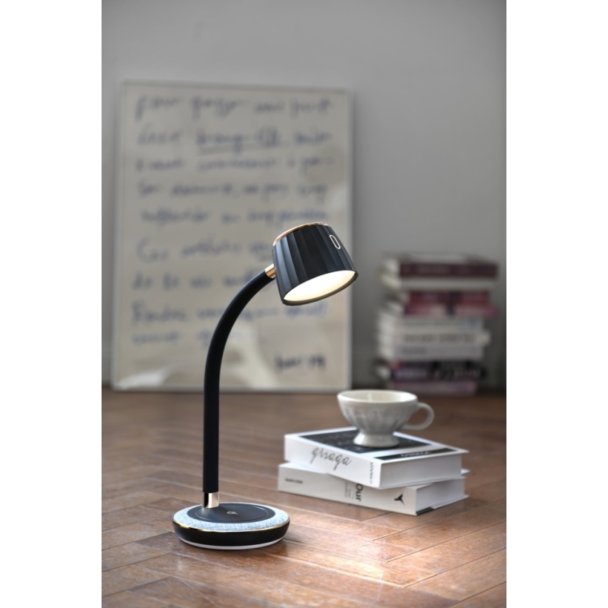 Immax NEO 08996L - Lampada da tavolo LED dimmerabile con ricarica wireless	 PERLA LED/1,5W + LED/6W/230V 3800-4300K
