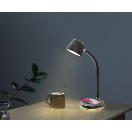 Immax NEO 08996L - Lampada da tavolo LED dimmerabile con ricarica wireless	 PERLA LED/1,5W + LED/6W/230V 3800-4300K
