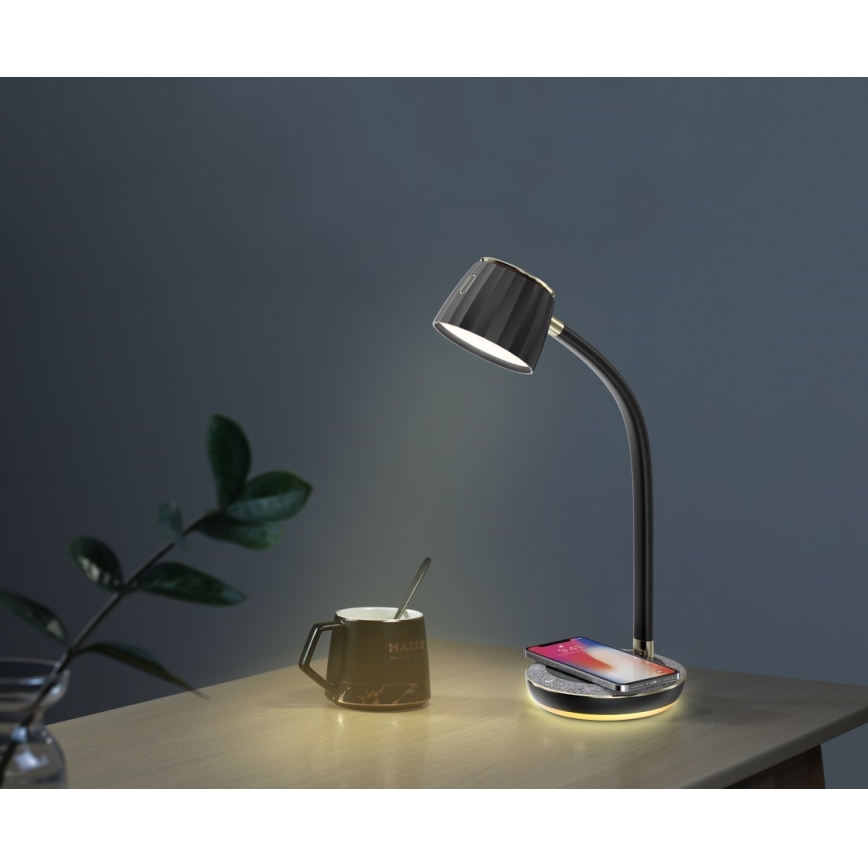 Immax NEO 08996L - Lampada da tavolo LED dimmerabile con ricarica wireless	 PERLA LED/1,5W + LED/6W/230V 3800-4300K