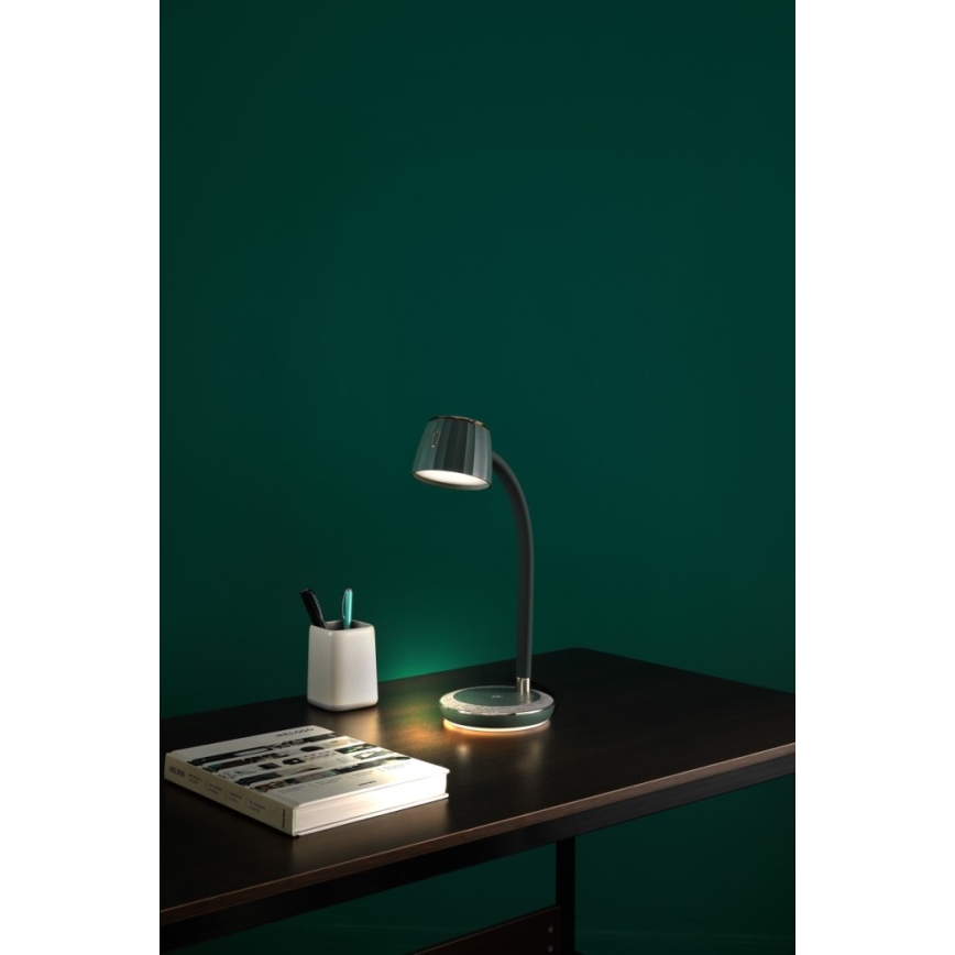 Immax NEO 08996L - Lampada da tavolo LED dimmerabile con ricarica wireless	 PERLA LED/1,5W + LED/6W/230V 3800-4300K