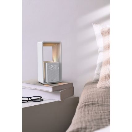 Immax NEO 09113L - Lampada da tavolo LED con sveglia e ricarica CALM LED/3,5W/5V