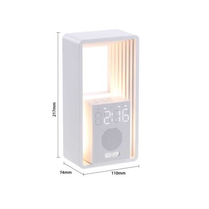 Immax NEO 09113L - Lampada da tavolo LED con sveglia e ricarica CALM LED/3,5W/5V