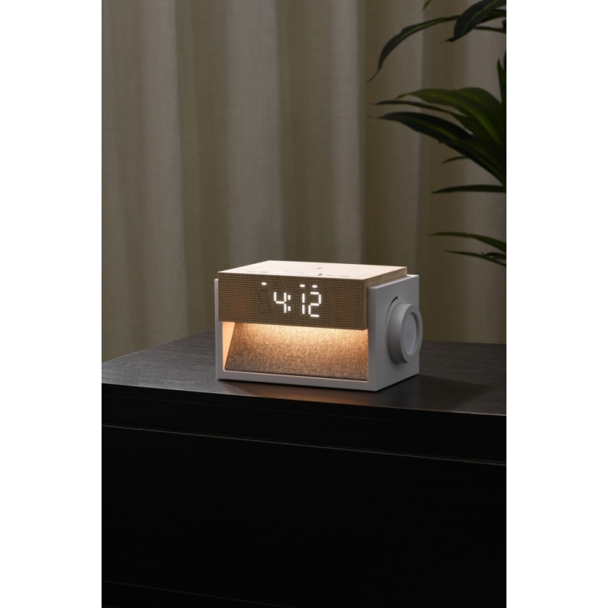 Immax NEO 09114L - Lampada da tavolo LED con sveglia e ricarica CALM LED/1,2W/5V