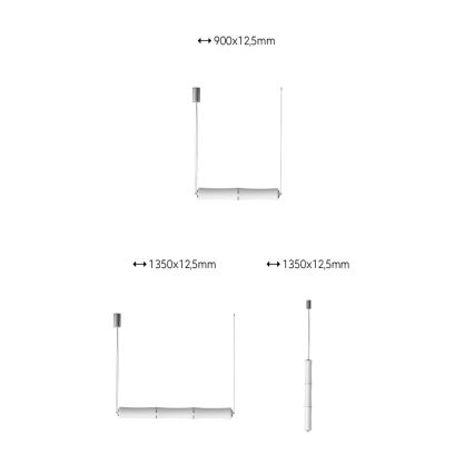 Immax NEO - Lampadario LED a sospensione con filo dimmerabile BAMBOOS LED/30W/230V 90 + Telecomando  Tuya