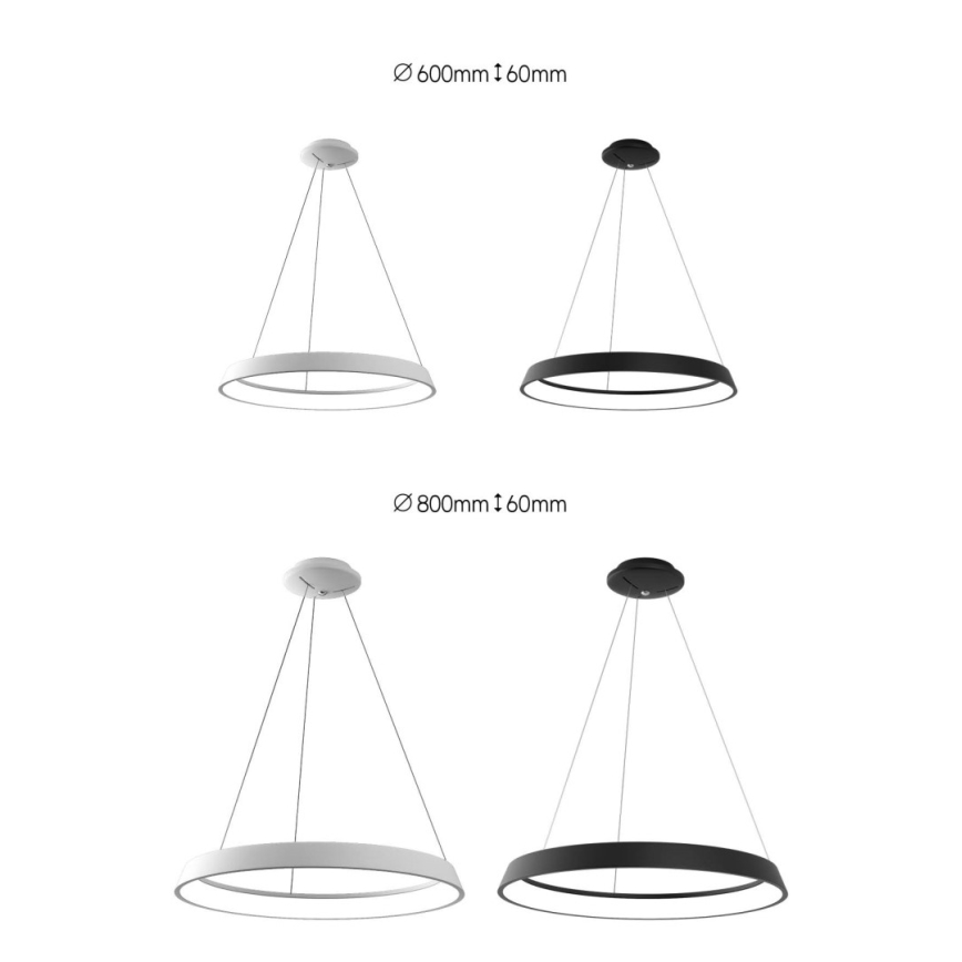 Immax NEO - Lampadario LED a sospensione con filo dimmerabile LIMITADO LED/39W/230V 60 cm+Telecomando Tuya