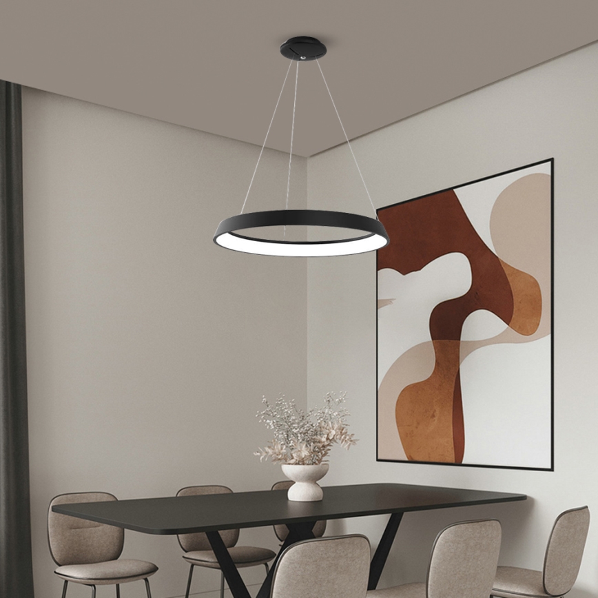 Immax NEO - Lampadario LED dimmerabile a sospensione con filo LIMITADO LED/39W/230V 60 cm nero Tuya