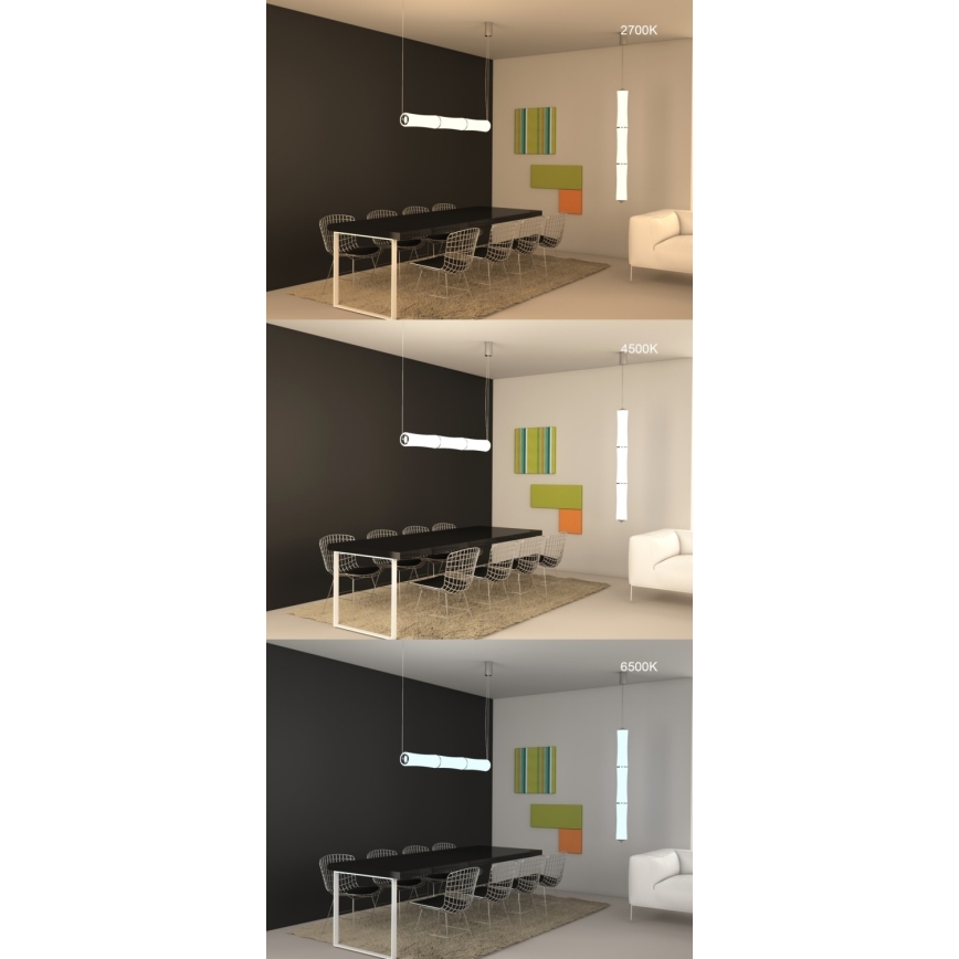 Immax NEO - LED Dimmbarer Kronleuchter an Schnur BAMBOOS LED/45W/230V 135 cm + FB Tuya