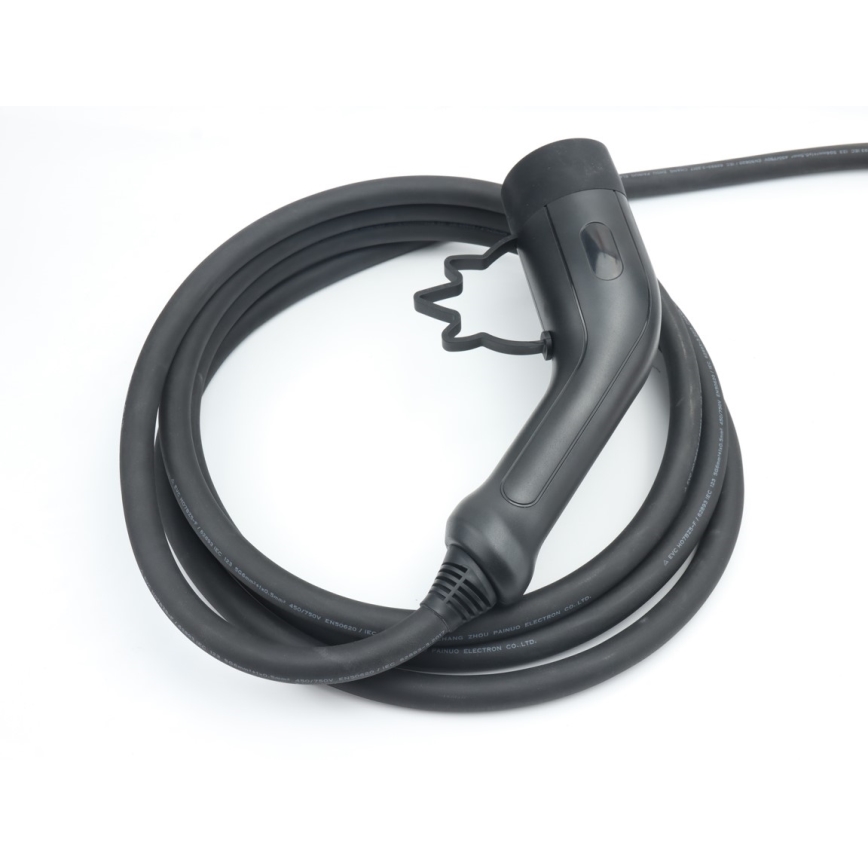 Immax - Borne de recharge pour véhicules électriques AC Type 2, 16 A/380 V + prise 230 V, 11 kW, câble 5 m, compatible Tuya