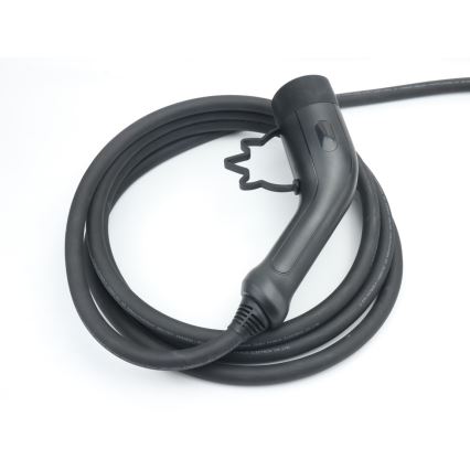 Immax - Stazione di ricarica EV per auto elettriche con connettore AC Type 2 16A/380V e spina 230V, 11 kW, cavo 5 m, compatibile Tuya