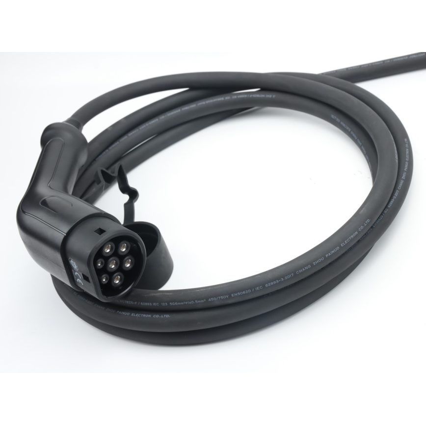 Immax - Stazione di ricarica EV per auto elettriche con connettore AC Type 2 16A/380V e spina 230V, 11 kW, cavo 5 m, compatibile Tuya