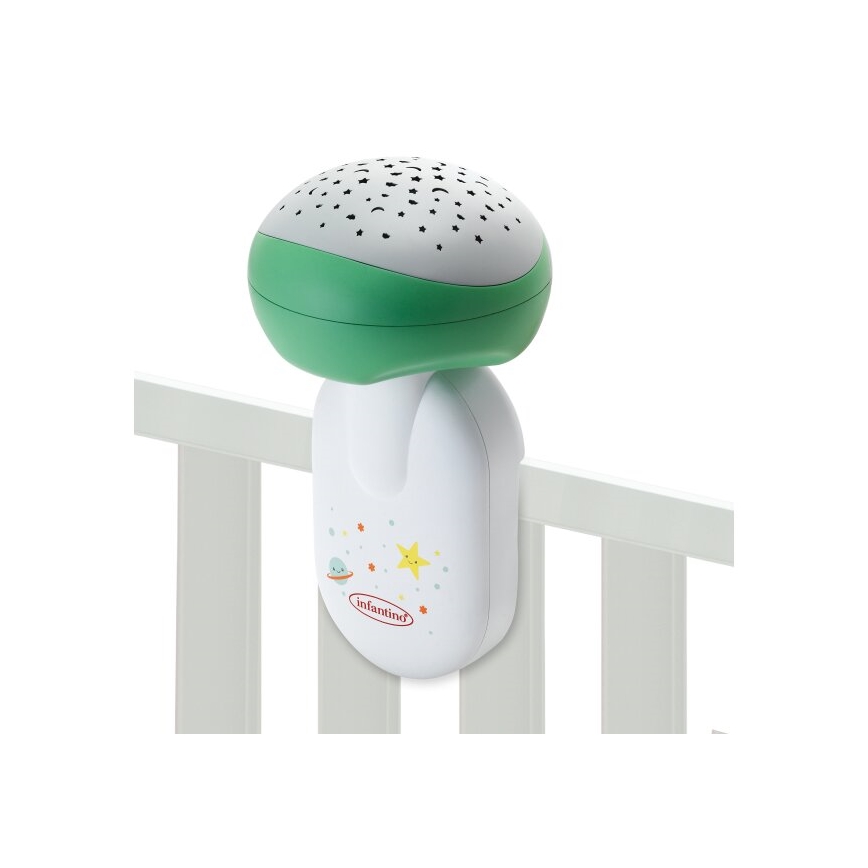 Infantino - Babybett-Mobile mit Melodie 3in1 3xAA grün