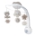 Infantino - Giostrina musicale 3 in 1 per culla con 3 batterie AAA marrone