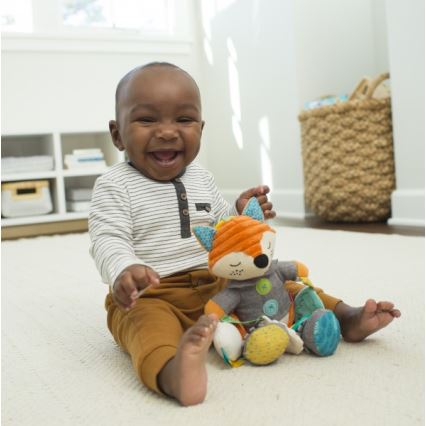 Infantino - Jouet en peluche avec anneaux de dentition 30 cm male renard