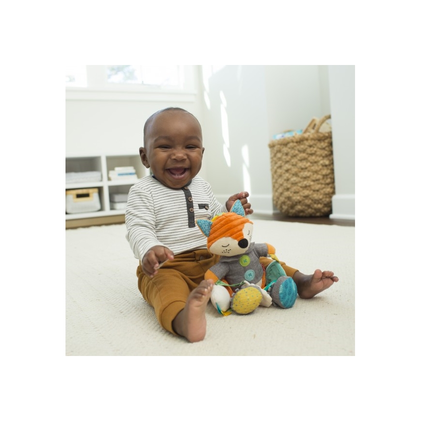 Infantino - Jouet en peluche avec anneaux de dentition 30 cm male renard