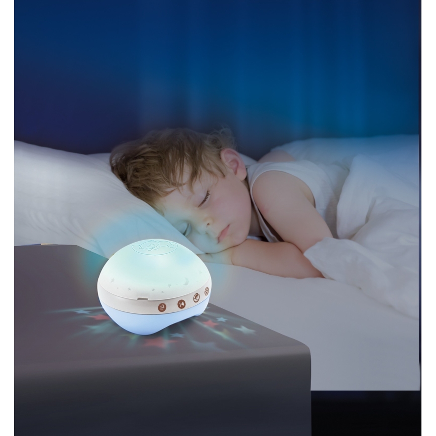Infantino - Mobile de berceau d'enfant avec mélodie 3en1 3xAAA bleu
