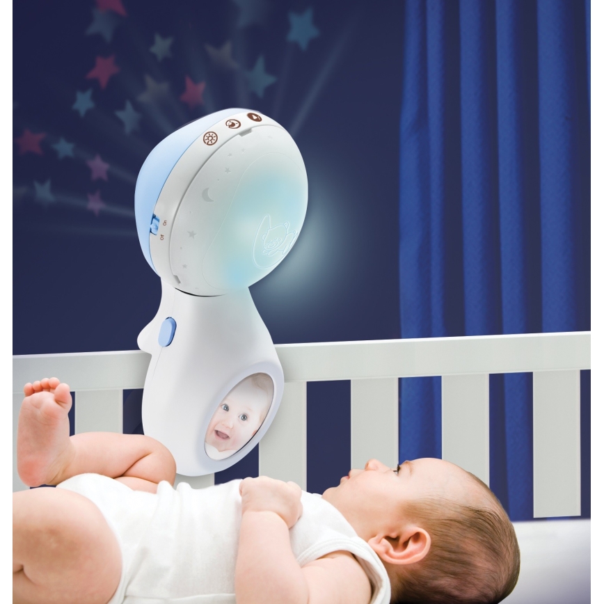 Infantino - Mobile de berceau d'enfant avec mélodie 3en1 3xAAA bleu