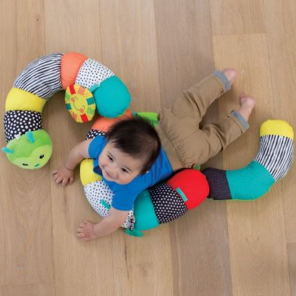 Infantino - Oreiller pour enfant 2en1 chenille