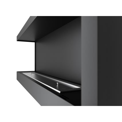 InFire - Angolo Caminetto BIO 45x120 cm 3kW nero