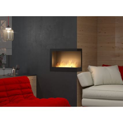 InFire - Angolo Caminetto BIO 45x60 cm 3kW nero