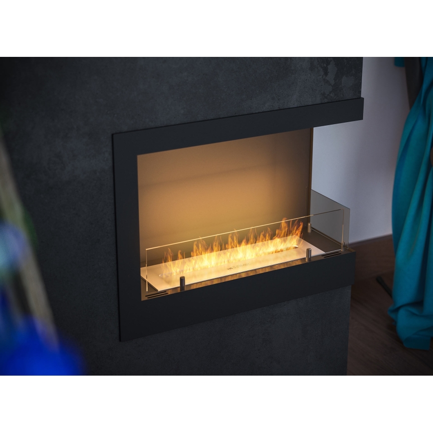 InFire - Angolo Caminetto BIO 45x60 cm 3kW nero