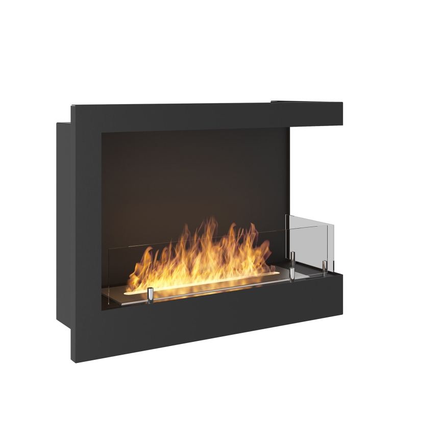 InFire - Angolo Caminetto BIO 45x60 cm 3kW nero