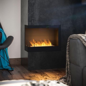 InFire - Angolo Caminetto BIO 45x60 cm 3kW nero
