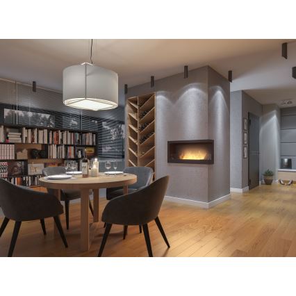 InFire - Angolo Caminetto BIO 45x90 cm 3kW nero