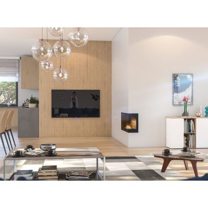 InFire - Angolo Caminetto BIO 45x90 cm 3kW nero