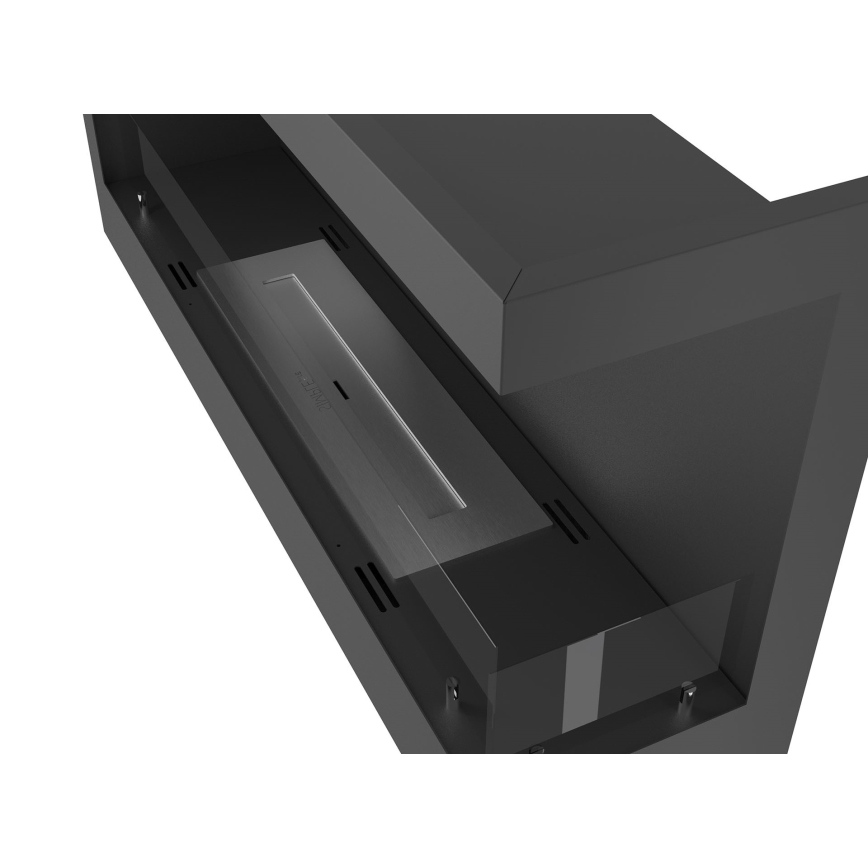 InFire - Angolo Caminetto BIO 45x90 cm 3kW nero