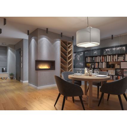 InFire - Angolo Caminetto BIO 45x90 cm 3kW nero
