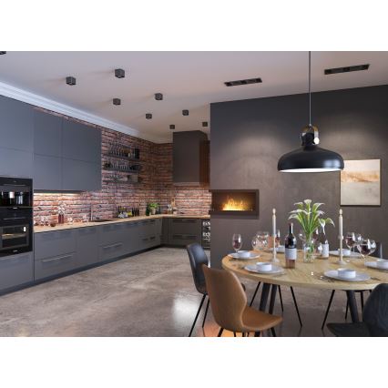 InFire - Angolo Caminetto BIO 45x90 cm 3kW nero