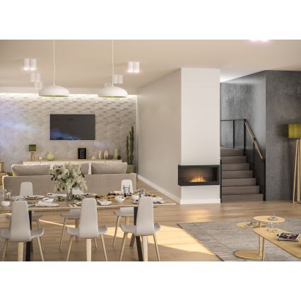 InFire - Angolo Caminetto BIO 45x90 cm 3kW nero