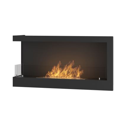 InFire - Angolo Caminetto BIO 45x90 cm 3kW nero