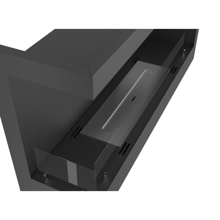 InFire - Angolo Caminetto BIO 45x90 cm 3kW nero
