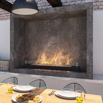 InFire - Caminetto BIO 8x120 cm 3kW nero