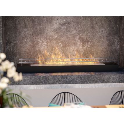 InFire - Caminetto BIO 8x120 cm 3kW nero