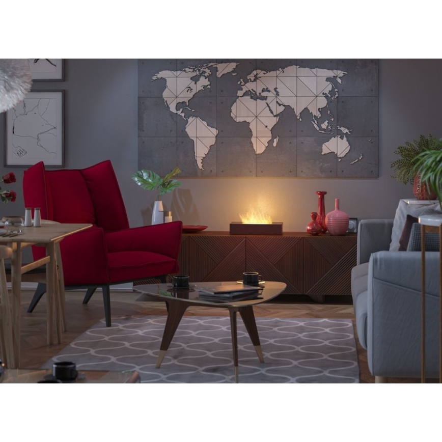 InFire - Caminetto BIO 8x50 cm 3kW nero