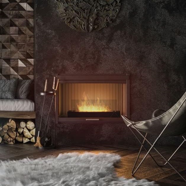 InFire - Caminetto BIO 8x60 cm 3kW nero