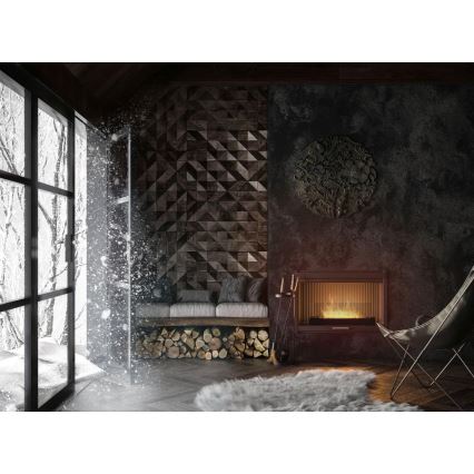 InFire - Caminetto BIO 8x60 cm 3kW nero
