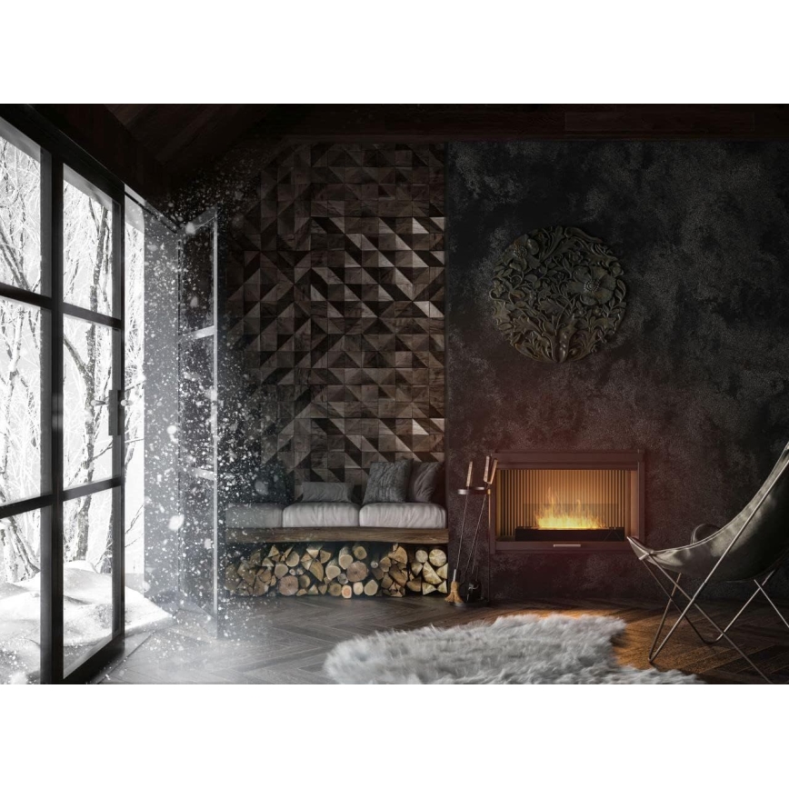InFire - Caminetto BIO 8x60 cm 3kW nero