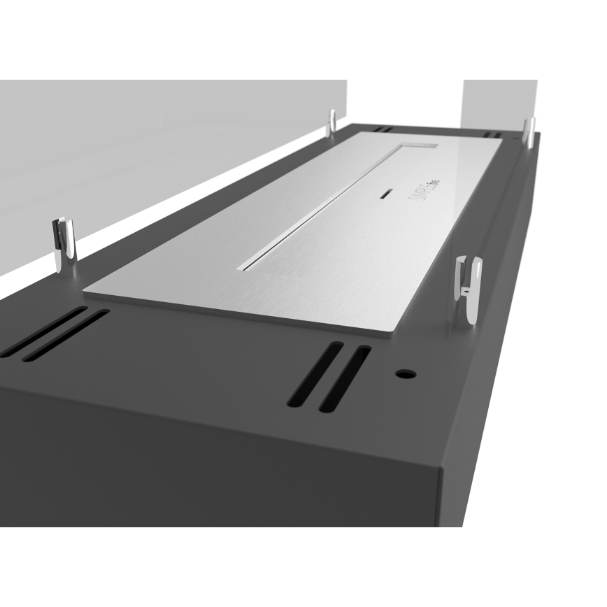 InFire - Caminetto BIO 8x60 cm 3kW nero